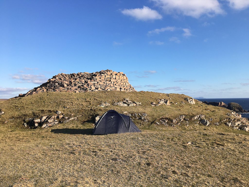 A wild camp at the Broch of Culswick